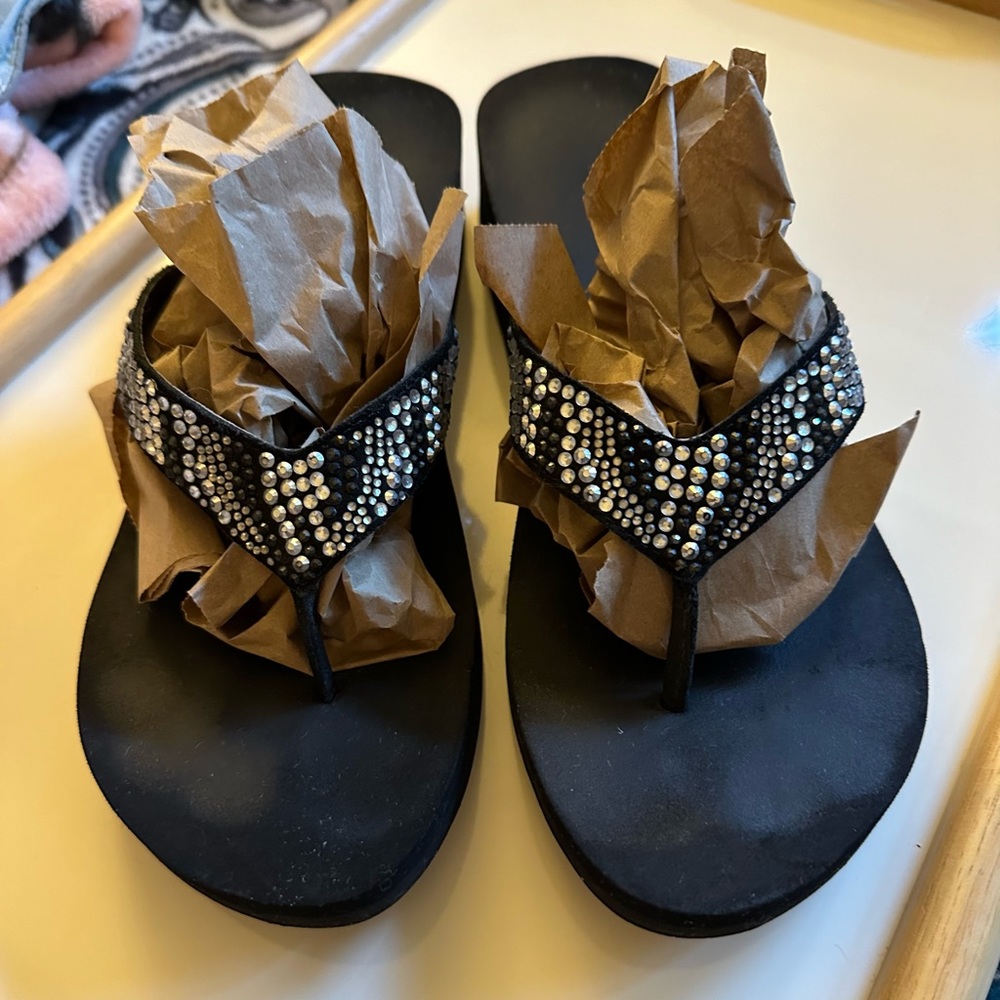 Yellow Box flip flops